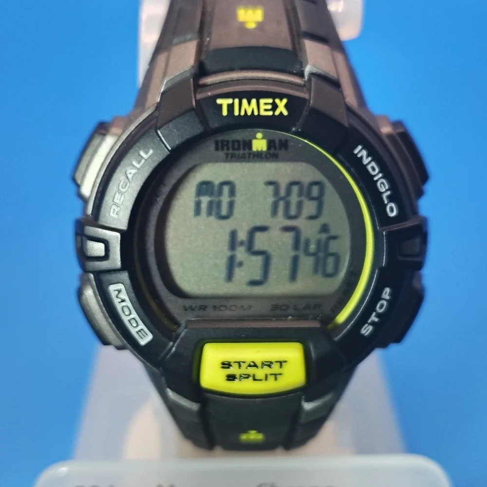 New! Vintage 2015 Timex Iron Man 38mm Mens Quartz‎ Digital Watch Nos Full Set